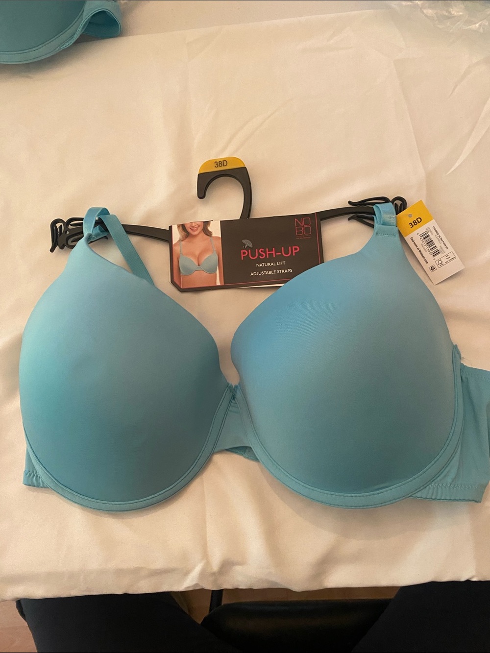 No Boundaries Aqua Blue Push-Up T-Shirt Bra